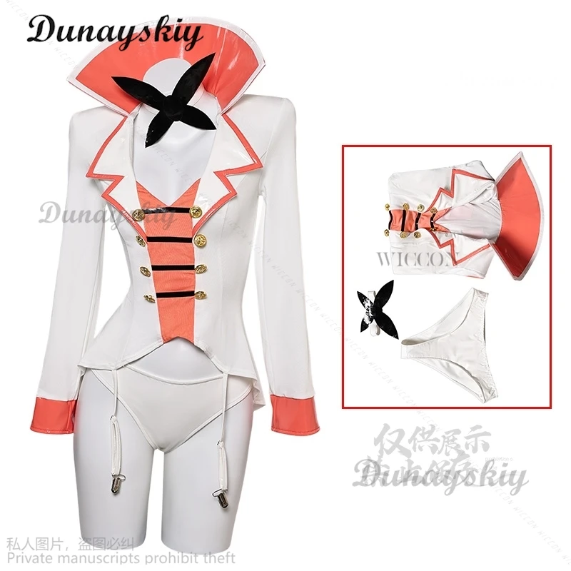 

Hazbin Lucifer Cosplay Anime Hotel Sexy Morningstar Cosplay Jumpsuit Costume Bikini Devil Hell Halloween Party Adult Bodysuit