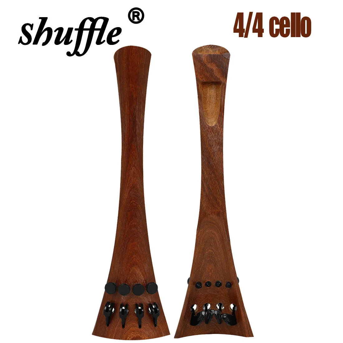 4/4 Cello Plate Mahogany Fibre Stretching Plate One-piece Structure Tailpiece Cello Parts Stringed Instruments Accessories