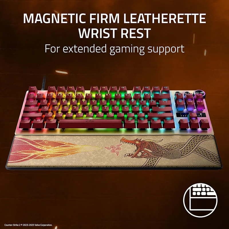 Razer Huntsman Elite V3 Pro CS2 Co-Branded Wired Keyboard Ergonomic Low Latency Optical Axis Mechanical E-sports Gaming Keybaord