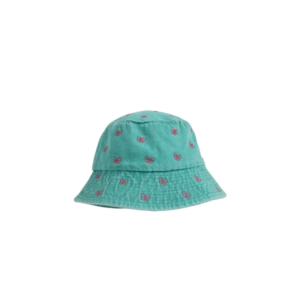 

New Sun Protection Butterfly Embroidered Cowboy Hat Retro All-match Fisherman's Hat Windproof Big Brim Sun Hat Summer