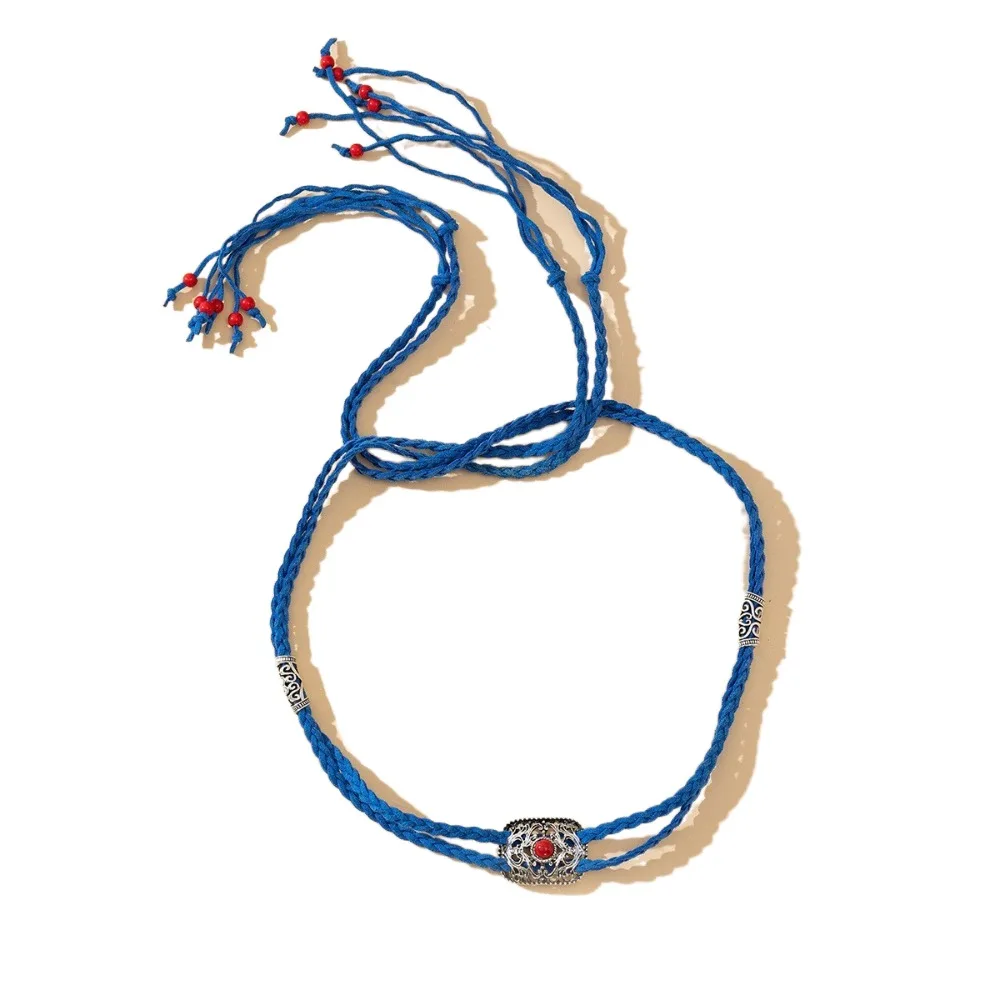 

Woven Forehead Head Chain Hanfu Headwear Ancient Ethnic Style Headband Luxury Retro Tibetan Dance Hair Accessories Unisex