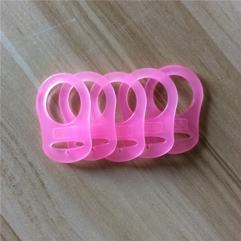 Attache-sucette en silicone pour bébé, 5 pièces, adaptateur pour anneau, multicolore, bouton manuel, bricolage pour nouveau-né, accessoires