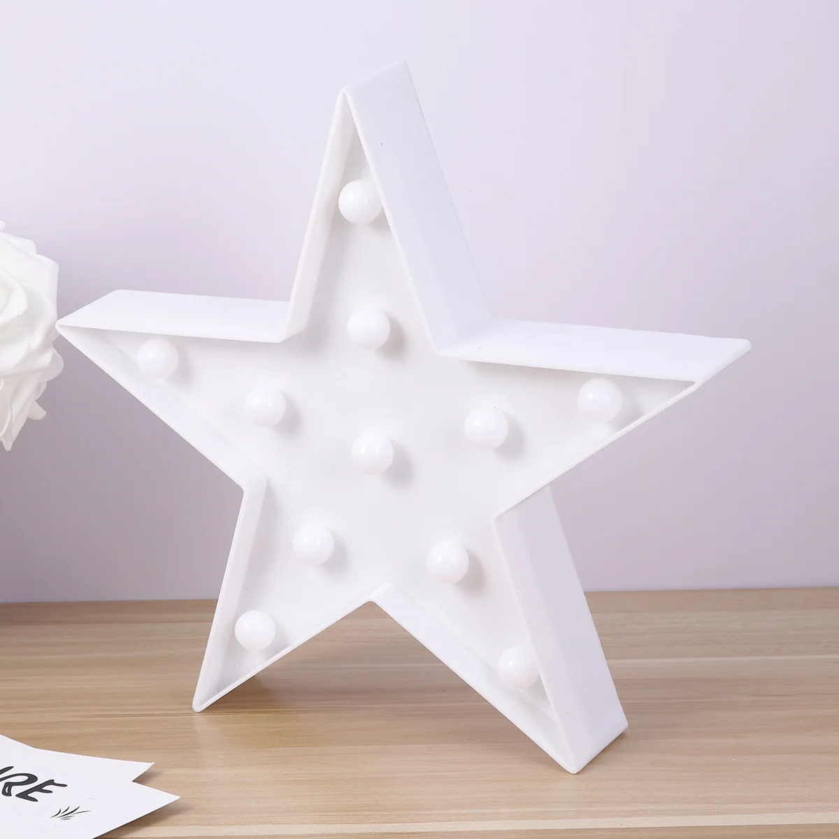 

Durable Plastic Star Night Lamp LED Christmas Decor Home Bedroom Store Decorative Star Table Lamp Fun and Safe