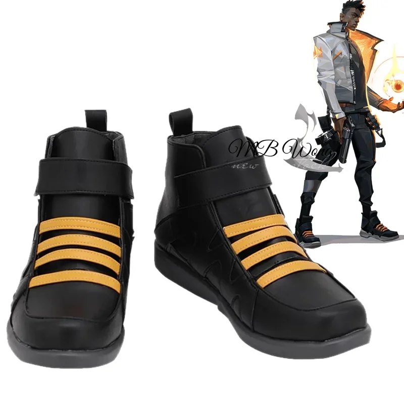 Game VALORANT Phoenix Cosplay Shoes Boots Anime Role Play Halloween Carnival Party Outfit Christmas Custom Made Women Men