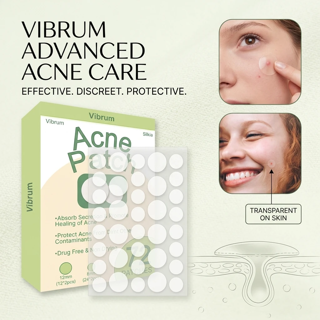 Invisible Hydrocolloid Absorbing Patches for Makeup - Waterproof Sweat-Proof Essential Oil Infused Acne Pimple Stickers