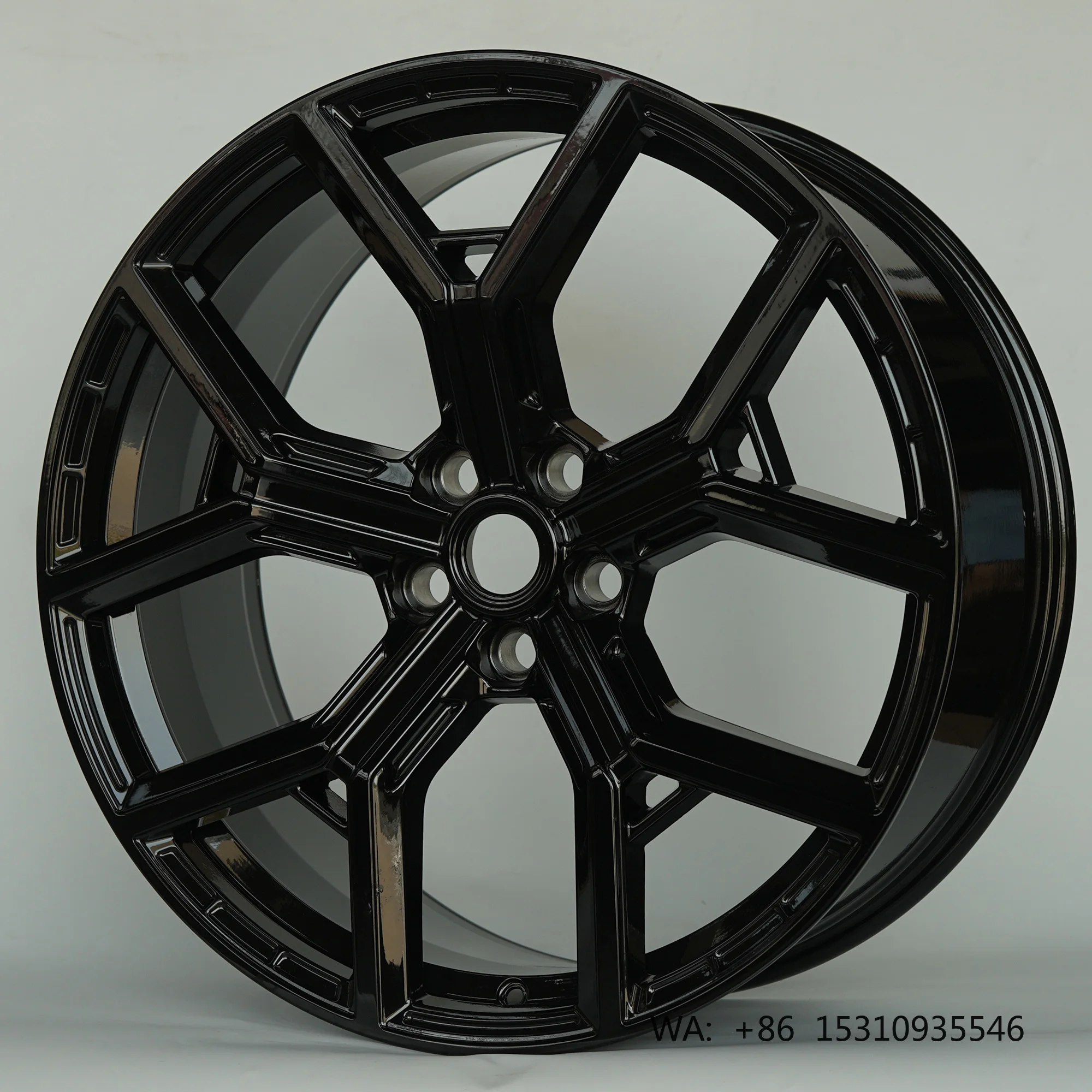 Multi spoke black 9.5J alloy rim universal sedan SUV high balance aftermarket replacement wheel
