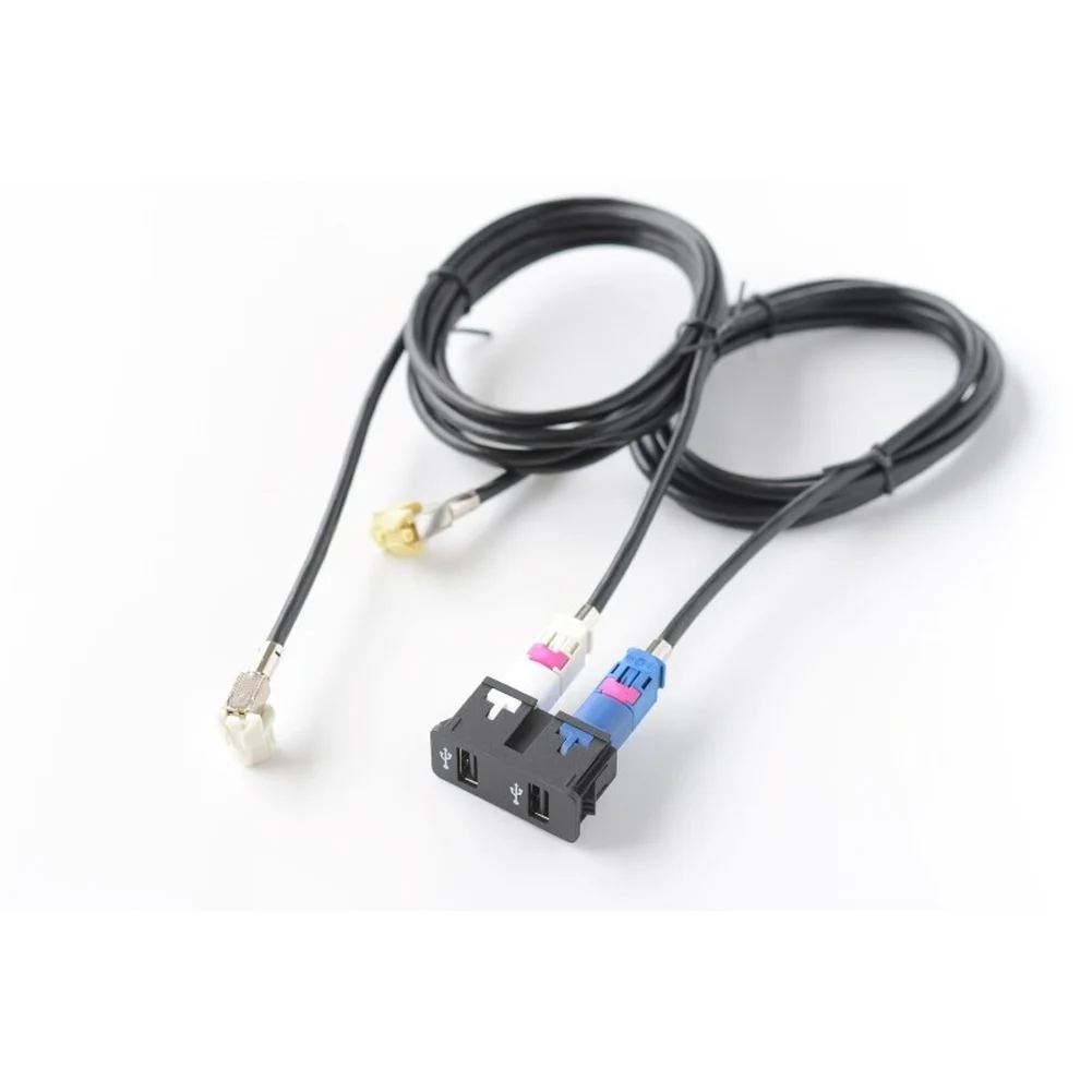 

Car Radio Dual USB Socket For BMW X1 For 1 2 3 4 Series Wiring Harness Audio USB Cable 84109376437 Car Electronics Accessories