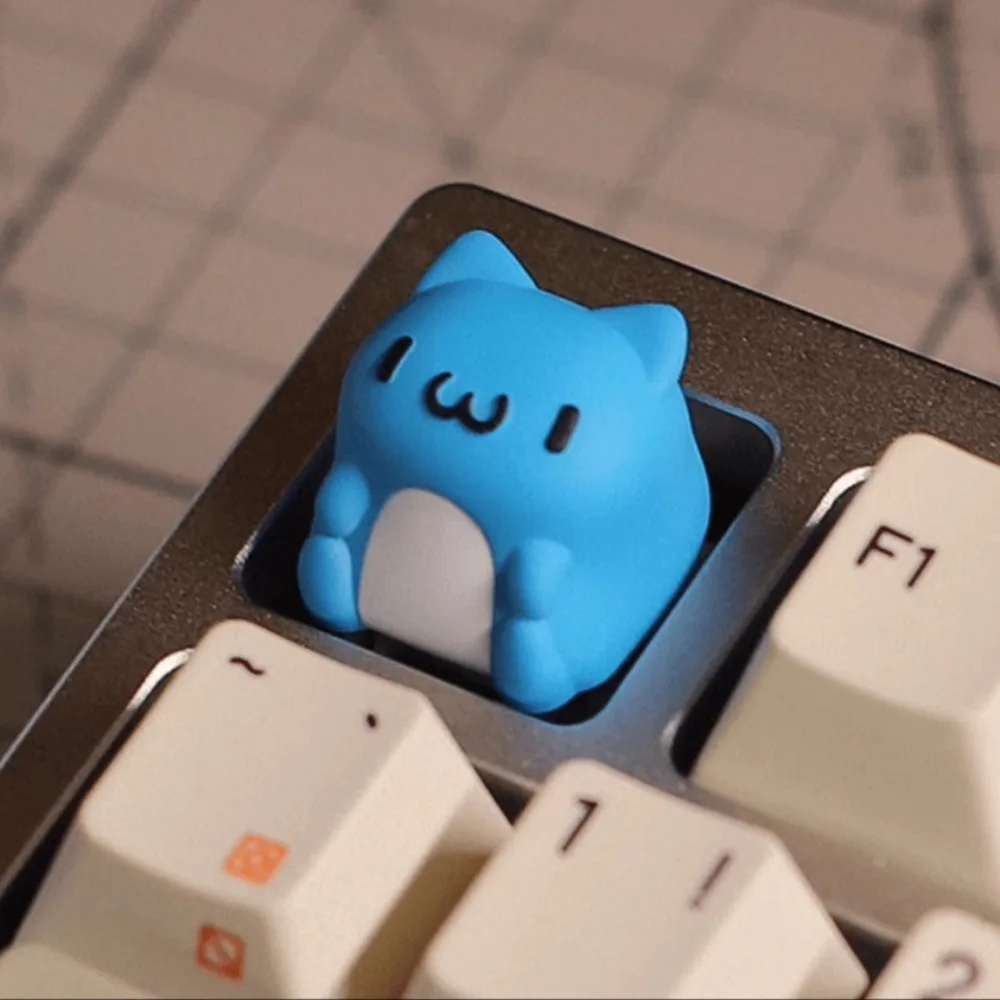 

Urchin Cat Keyboard Cap Custom Cute Resin Handmade KeyCap for Mechanical Keyboard Accessories 1U Cherry MX Gift Lucky65V2