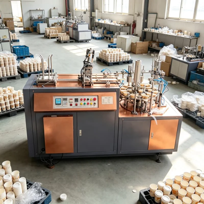 Versatile Automatic Paper Cup Making Machine 120pcs Min  Hot Drink Cold Drink  Disposable Cup Plant Customized Hot Sale