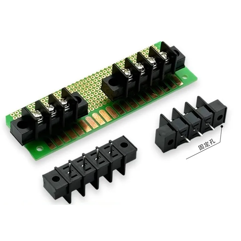 10Pcs fence type PCB terminal block KF25CM-7.62MM 2p3p4p5p6p7p8p9p10p pitch with fixed hole ear middle foot 300V20A