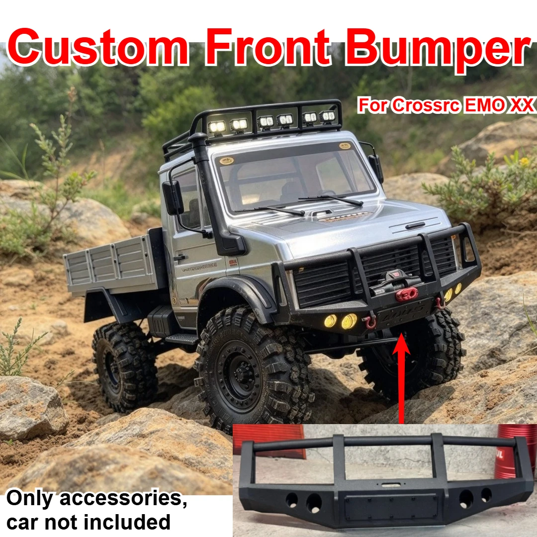 For Crossrc EMO XX 1/6 RC Off Road Crawler Simulated Competition Front Bumper Custom Model Number Decor Styling Upgrade Parts