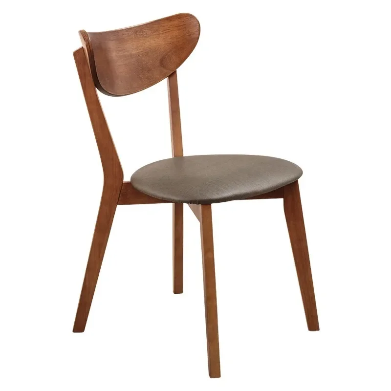 Solid wood chair dining chair, simple casual backrest coffee shop solid wood chair, restaurant dining chair