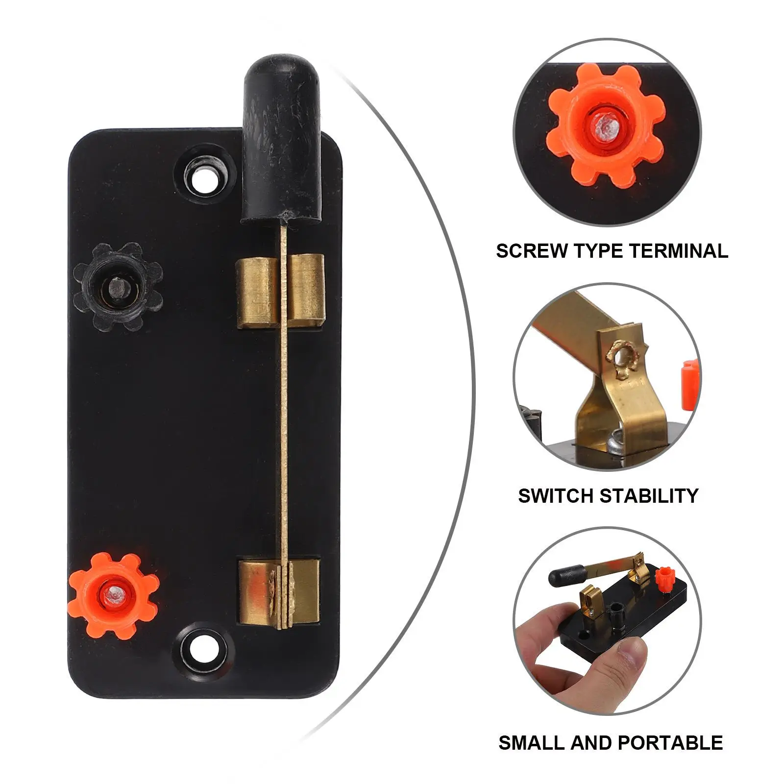 

10pcs Single Pole Switch Experiment Spst Circuit Educational Equipment School Lab Tools Physics Electronics Learning Set