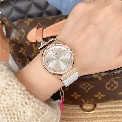 2026 New Belt Big Dial Octagonal Designer Watch Luxury Purple Metal Quartz Watch with Calendar Personalized Accessories