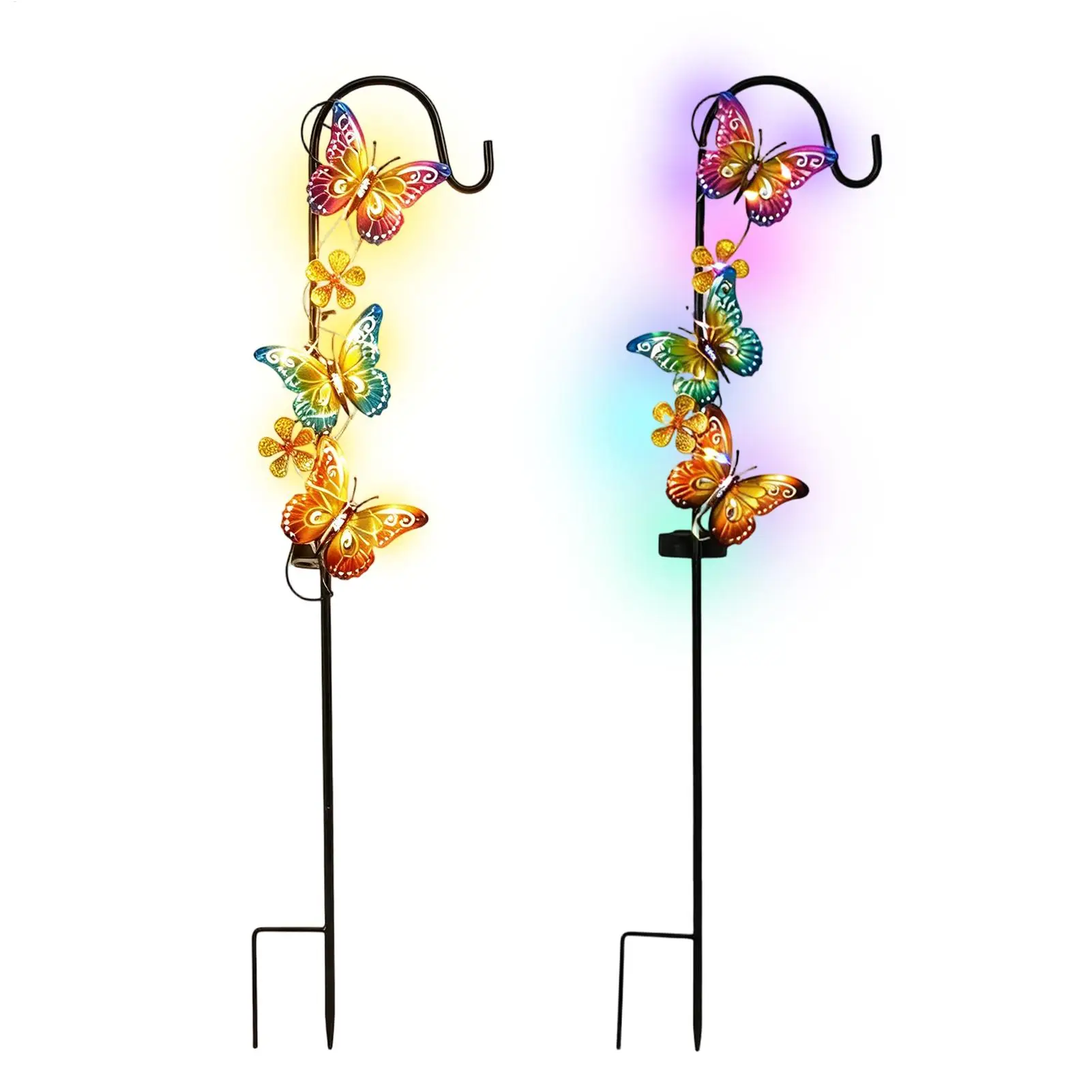 Solar Garden Light Butterfly Design Landscape Waterproof Lawn Lamp Solar Garden Lights Outdoor for Pathway Outside Lawn Patio