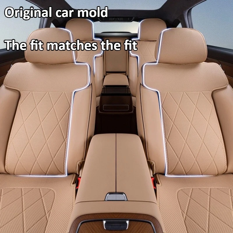 For Luxeed STELATO S9 Car Seat Cover Breathable Full Car Seat Cushion Protective Pad Leather Front & Rear Row Seat Protector