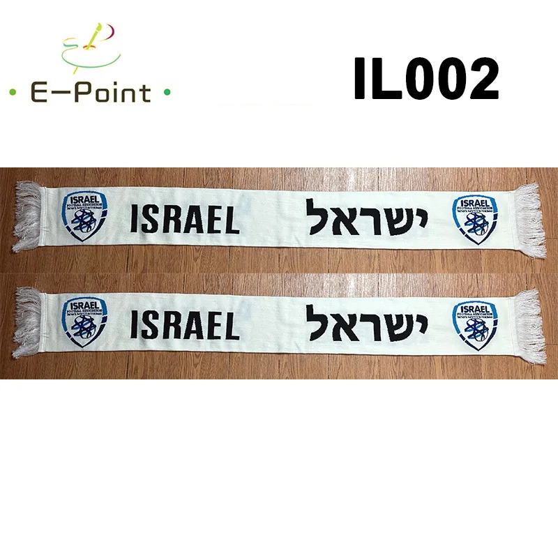 145*18 cm Size Israel National Scarf for Fans Double-faced Knitted IL002