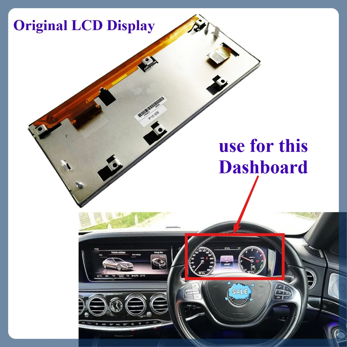 

A10035510 12.3 Inch LCD Screen for 2015-2018 Mercedes Benz S Class W222 Dashboard