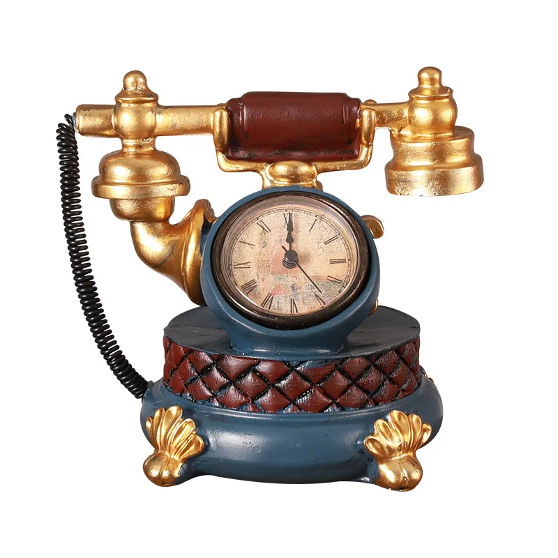 

American retro telephone ornament European home living room wine cabinet shop desktop nostalgic decoration instrument model