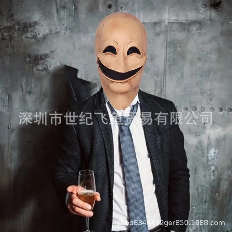 2025 Maschera aliena di Halloween Cappuccio maschile senza volto Festa di festa Prom Parodia Puntelli Maschera esorcista Costumi e accessori spaventosi