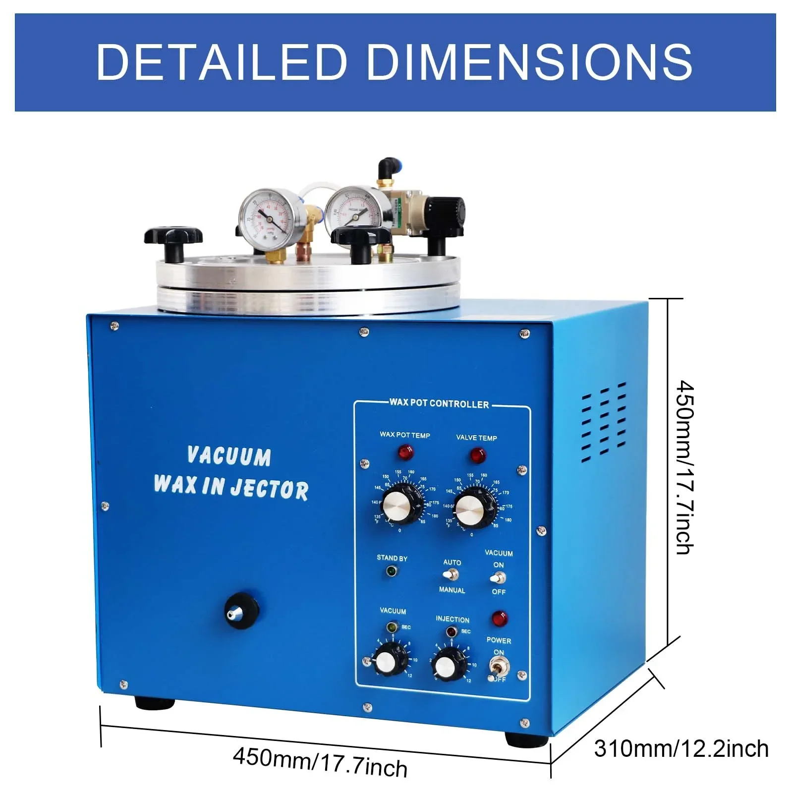 3KG 510W Wax Model Die Casting Machine Automatic Wax -Injection Machine Vacuum Wax Injector for Jewelry