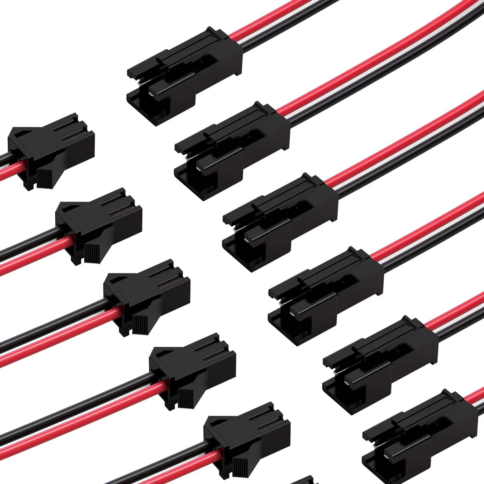 10Pairs 2Pin Plug Socket Male To Female Wire Connector LED Strips Lamp Driver Connectors Cable Quick Adapter