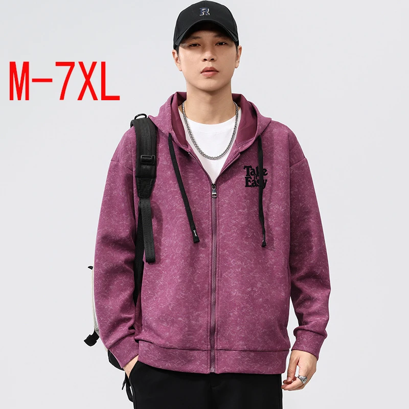 

Мужская куртка с капюшоном больших размеров — толстое хлопковое пальто с принтом, повседневная теплая куртка большого размера на весну и осень для больших мужчин, уличная одежда