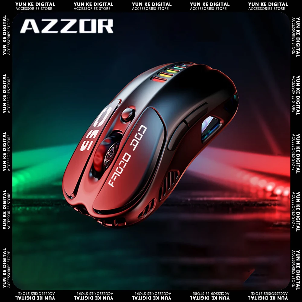 AZZOR AZ57 Mouse 3Mode USB/2.4G/Bluetooth Wireless Mice Lightweight Office Game Mice PAW 3311 Accessory Custom Laptop Mouse Gift