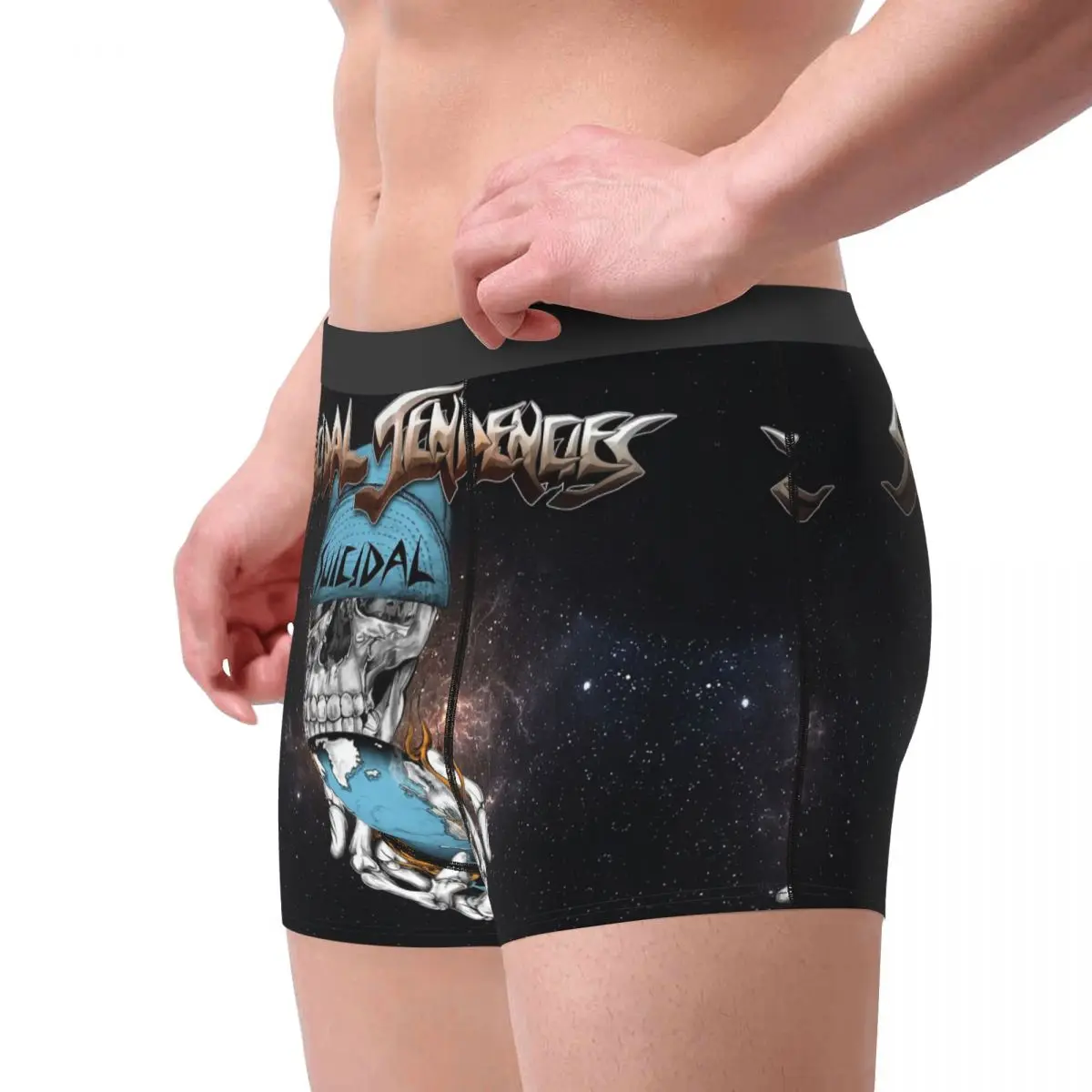 Cuecas Boxer Suicidal Tendencies Masculinas, Roupa Interior Especial Altamente Respirável, Qualidade Superior, Shorts Estampados em 3D, Presentes de Aniversário