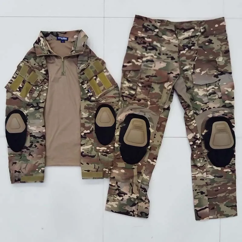 Men's Black G3 Tactical Workwear Set Durable Combat Outfit For Airsoft Training Hiking