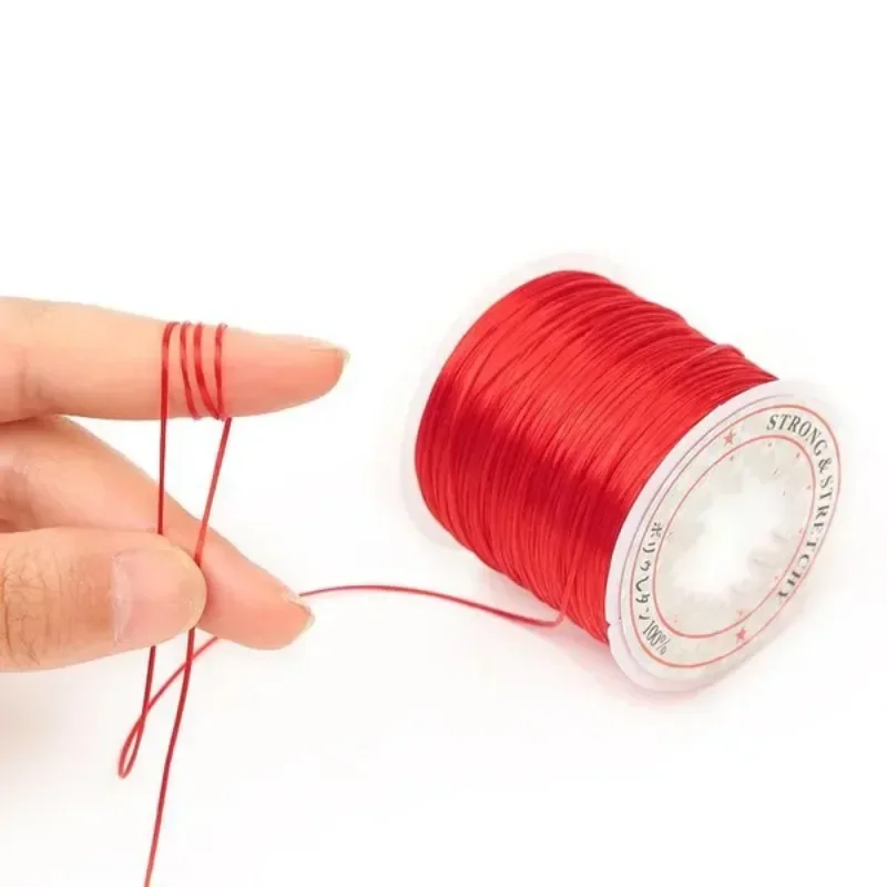 Beading Cord for Jewelry Making 0.8mm Multicolor Clear Elastic Stretchy Thread 60 Meters per Roll