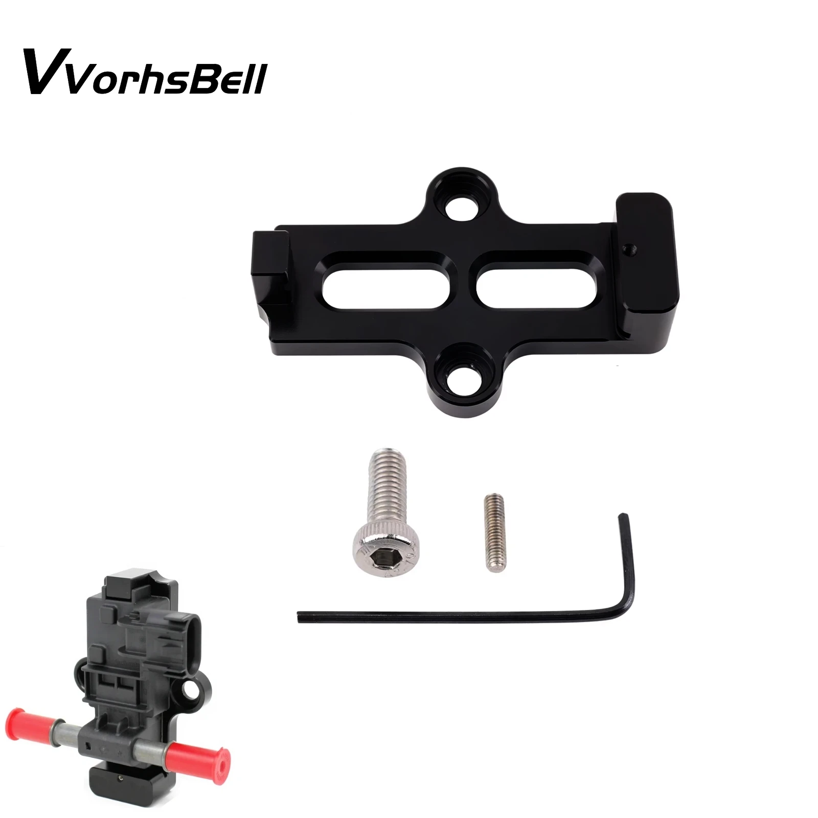 Billet Aluminum Flex Fuel Sensor Bracket Mount Black For GM Flex Fuel Sensors GM Part # 13577429