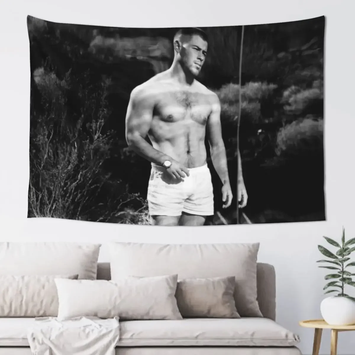

Nick Jonas Tapestry Wall Hanging Wall Decorative Wall Mural Aesthetic Room Decor Korean Art Mural Tapestry