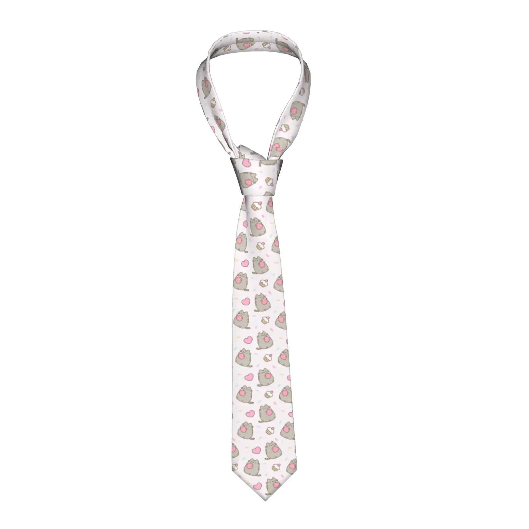 Cartoon P-Pusheencats Men Necktie Fashion  8 cm Classic Neck Tie for Mens Suits Accessories Cravat Wedding Accessories  Business