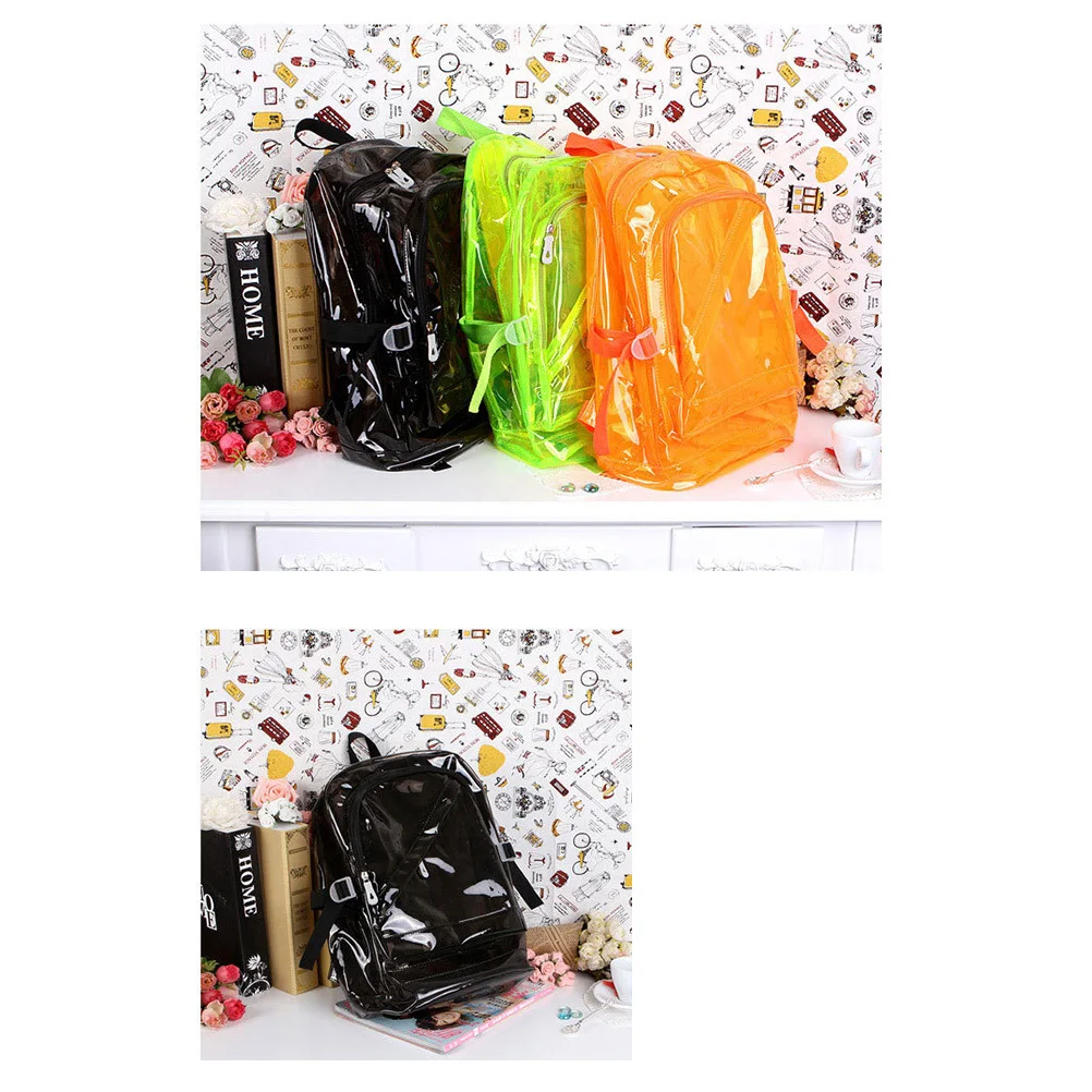 

Милая прозрачная сумка через плечо, прозрачный водонепроницаемый рюкзак для походов на открытом воздухе, модная легкая школьная сумка для подростков
