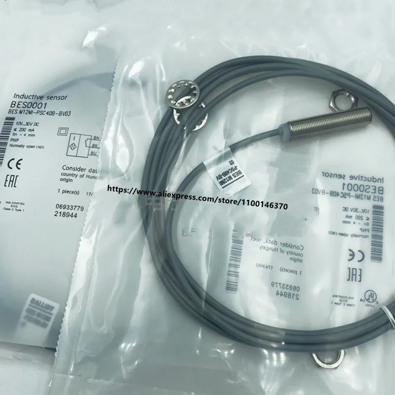 3Pcs New Balluff Proximity Switch BES0001 BES M12MI-PSC40B-BV03 DC Three-Wire PNP Normal Open Sensor