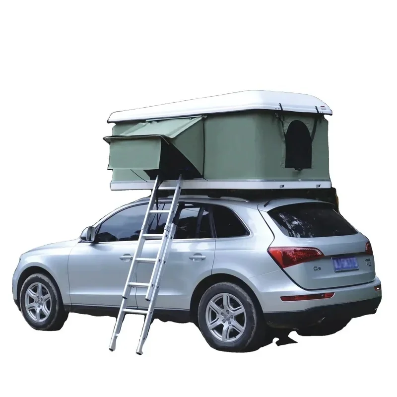 Aluminum Suv Car 4X4Outdoor Camping Fiberglass Hard Triangular Roof Top Tent Box Waterproofing With Rack