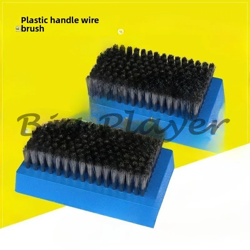 

Brush Plastic Handle Steel Wire Brush Wallpaper Printing Anilox Roll Cleaning 0.076 Wire Diameter Corrosion and Resistance
