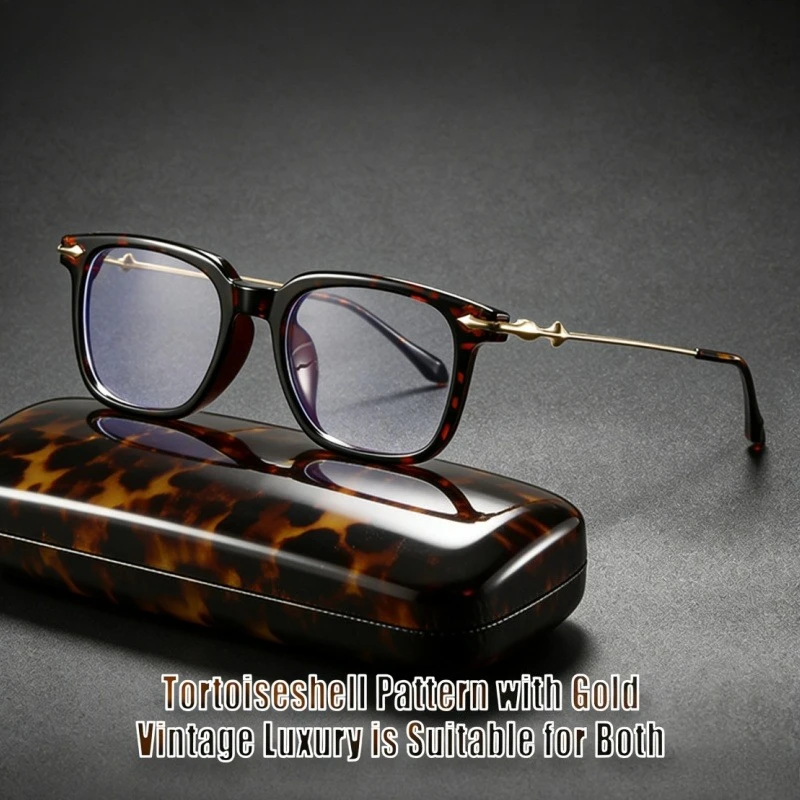

Luxury Brand Designer Fashion Square Blue Light Blocking Plain Glasses Women's INS Style Classic Trendy Non-Prescription Eyewear