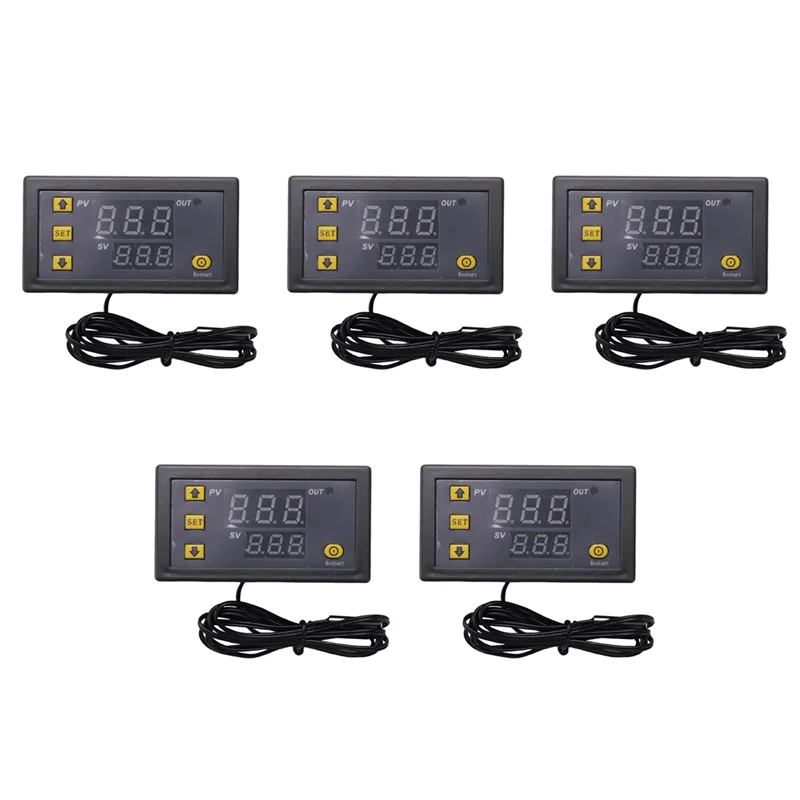 

【Срочная распродажа】5X W3230 Probe Line 20A Цифровой контроль температуры Светодиодный дисплей Термостат Прибор управления нагревом/охлаждением, AC110-220