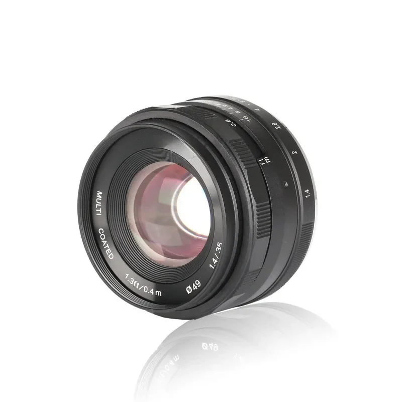 35Mm/f1.4 Fixed Focus Lens Manual Focus Suitable for Fuji Sony Canon Lens