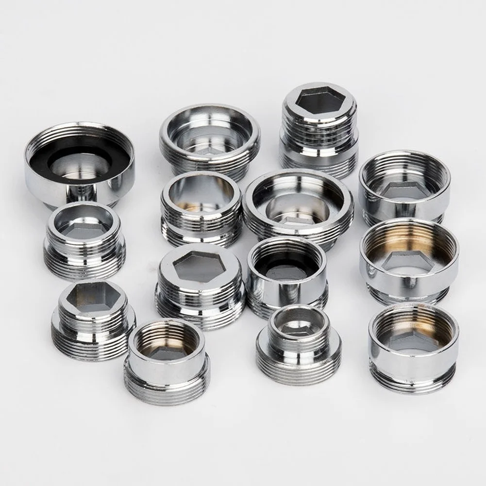 Copper Faucet Adapter 22mm Fine Thread To 20mm 24mm Ext Int Connector Bubbler Connection Head Plumbing Fixture Repair Parts