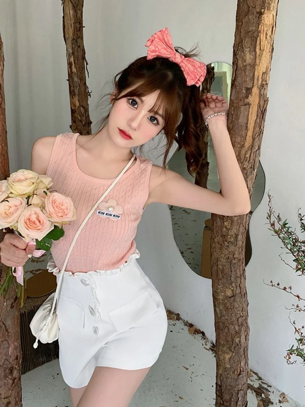 Wide Female Short Pants High Waist White Suit with Designer Outdoor Streetwear Korean Style Kpop Youthful Casual Women's Shorts