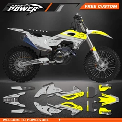 Powerzone Motorcycle Graphics background Decals Sticker Kits for Husqvarna TE FE 2024 2025 2026 TC FC 2023 2024 2025