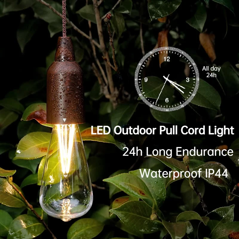 LED Camping Light USB Battery Charge Emergency Lamp Outdoor Hanging Tent Lantern Universal Saving Energy Bulb for Fishing/Travel