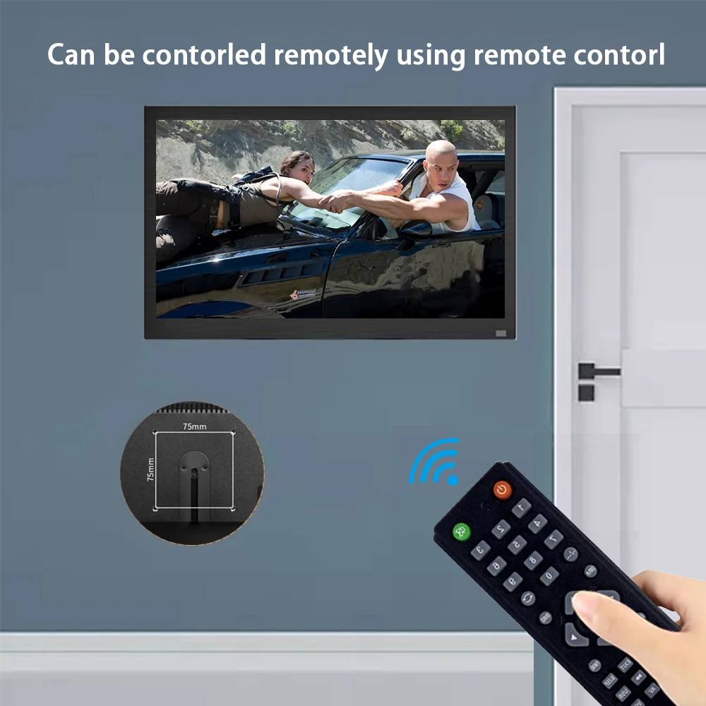 13.3 inch Small Monitor 1366X768 Mini PC Monitor with HDMI VGA AV BNC USB Intput for Laptop PS4 Xbox Computer Monitor