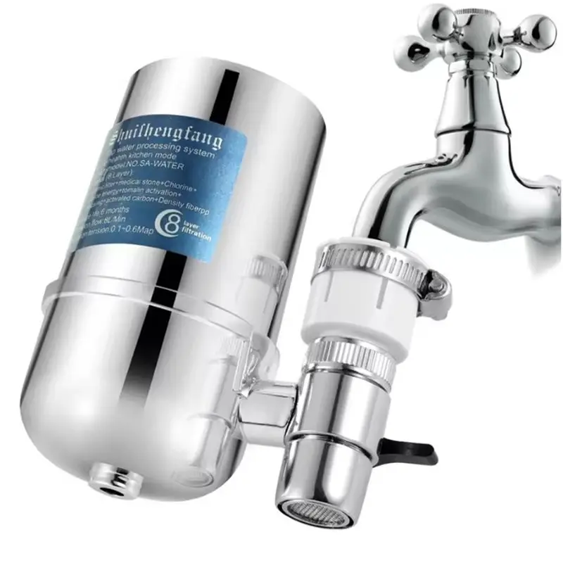 

AF95-Water Filter Faucet Mount Water Filtration System Household Kitchen Water Purifier Tap Water Filter, Reduce Chlorine