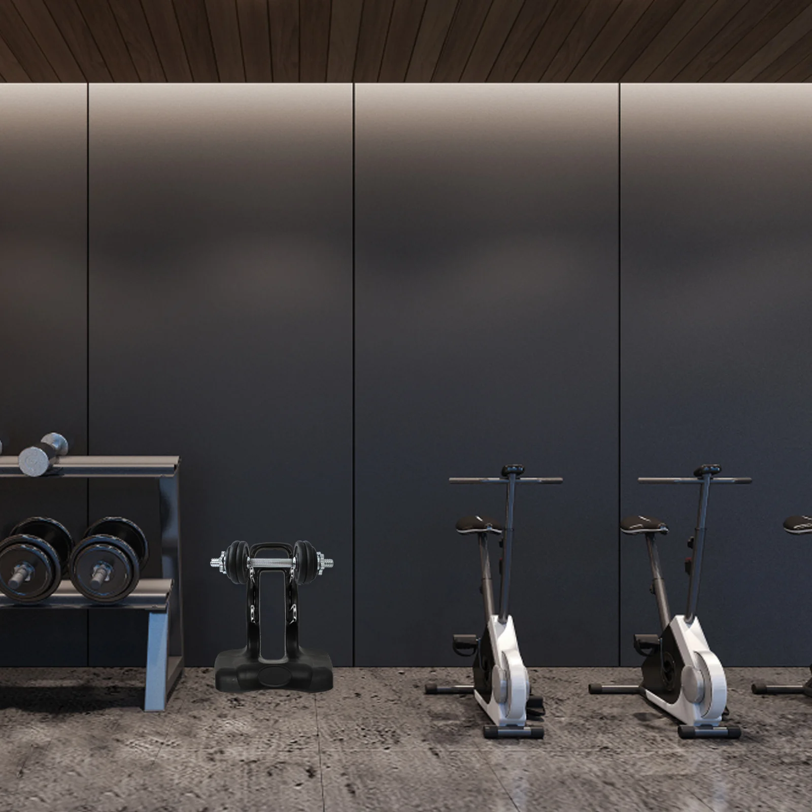 

Dumbbell Rack Stand Pp Material Non-Slip 3D Tripod Design Compact Size Floor Protection Dumbbell Storage Stand Fitness