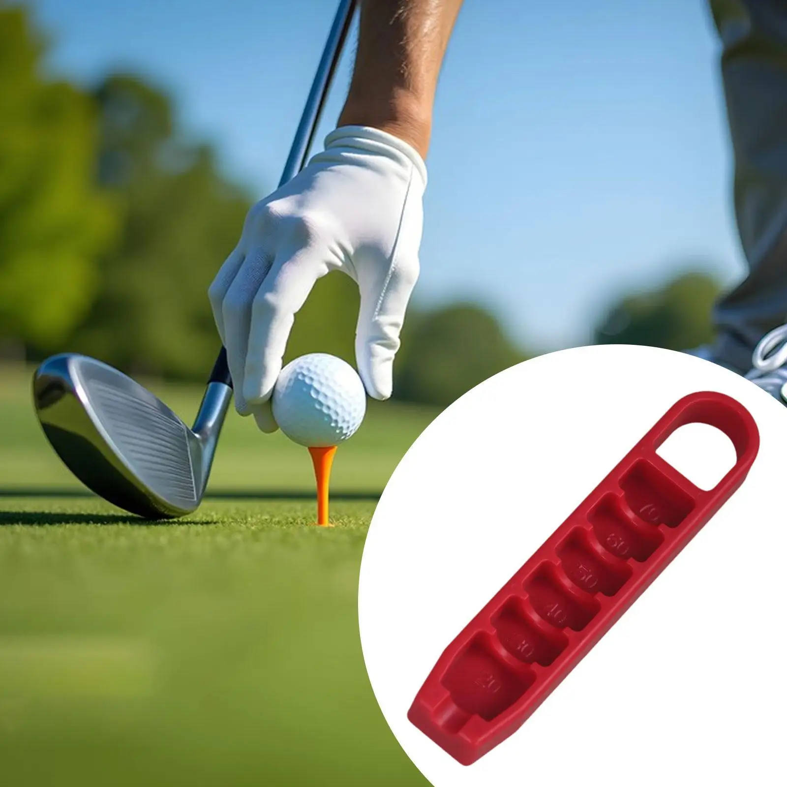 2-6pack Golf Tee Height Adjuster Easy to Use Measuring Device Gift Golf Tee