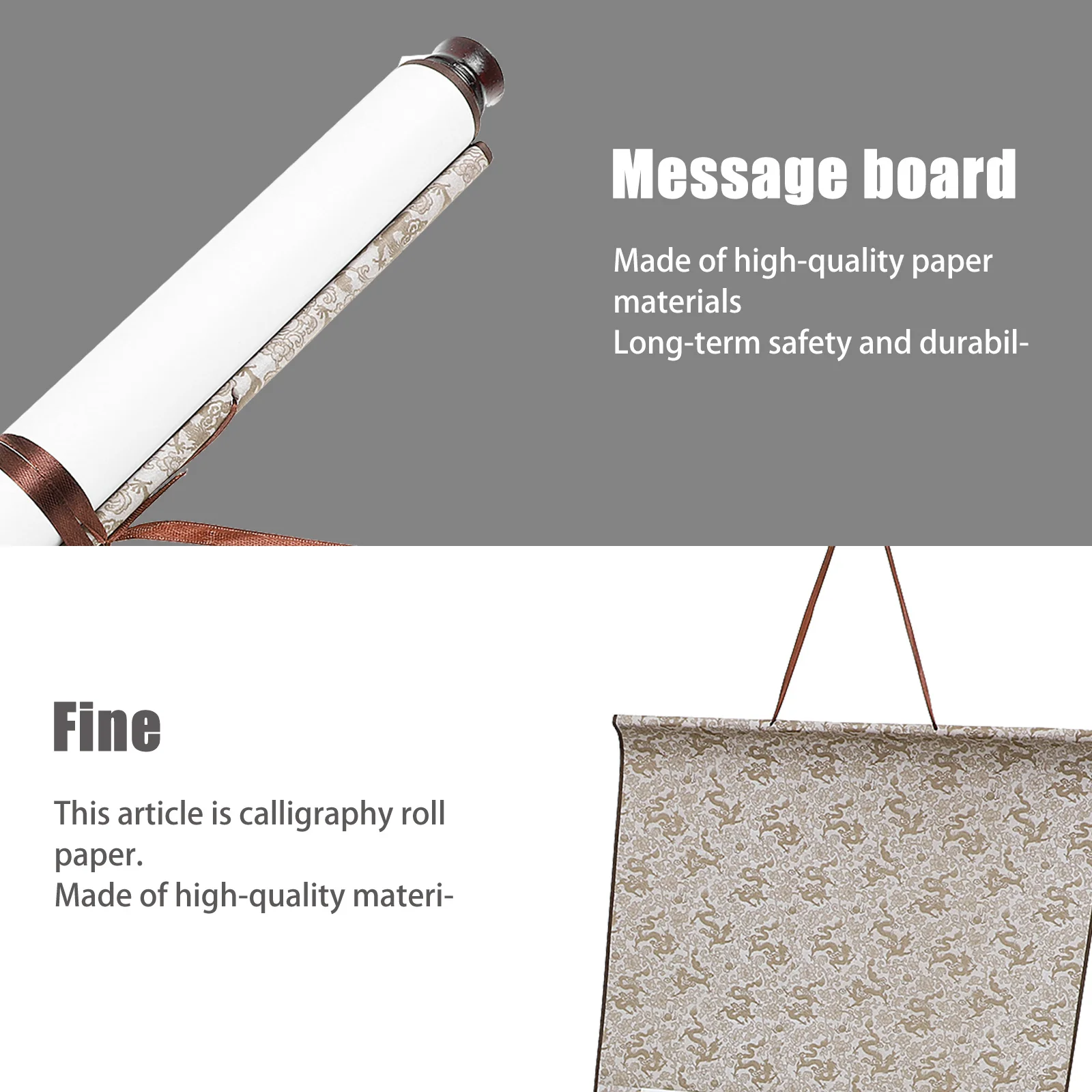 

Blank Chinese Calligraphy Hanging Scroll Premium Rice Paper Lightweight Portable Drawing Scroll Paper for Ink Painting Art Wall